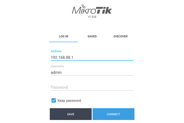 MikroTik Router Login Via App