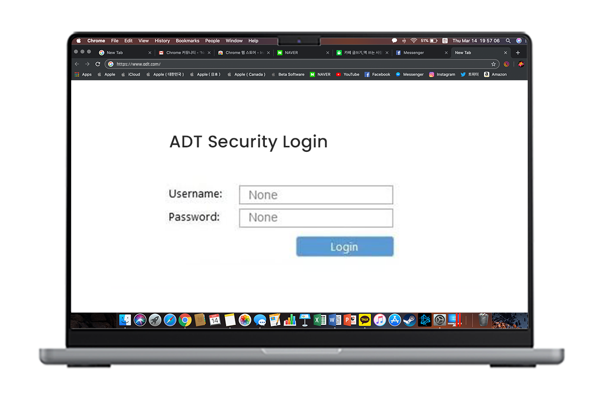 ADT Security Login Through the Web Browser ​